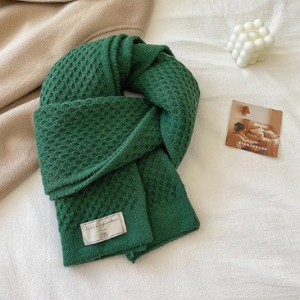 solid scarf for women winter thick cold weather neck warmer knit scarves for daily